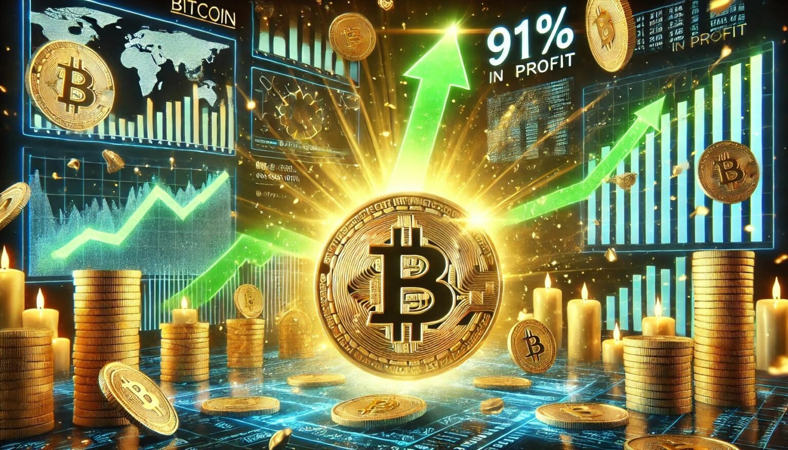 91% Of Bitcoin Holders In Profit After $66,000 Rally: Data